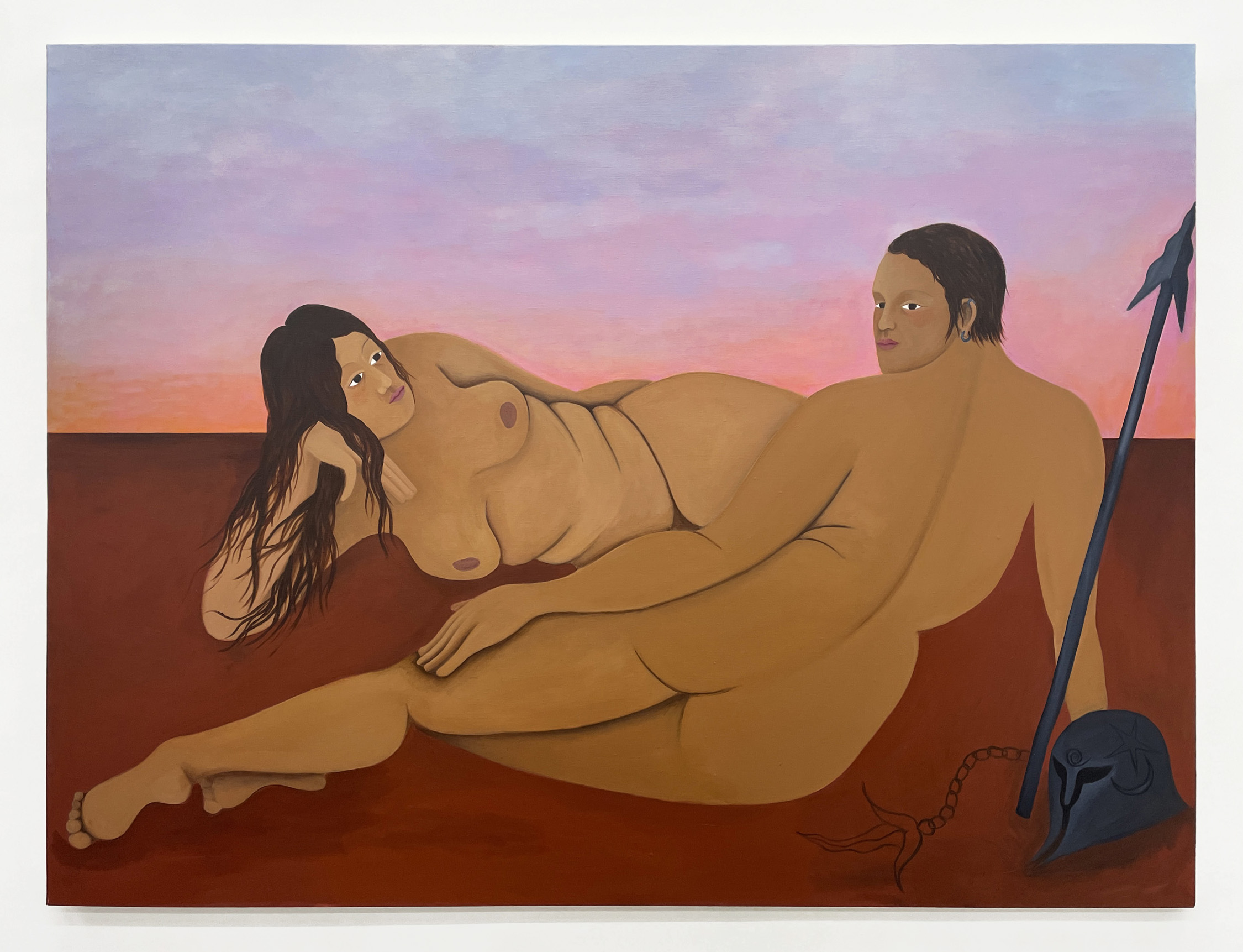 Camille Soualem, Les gardiennes, 2023, oil on canvas